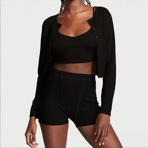 Victoria’s Secret XS Black Lounge Waffle Set (NWT)